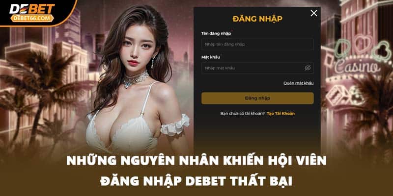 Những nguyên nhân khiến hội viên đăng nhập DEBET thất bại